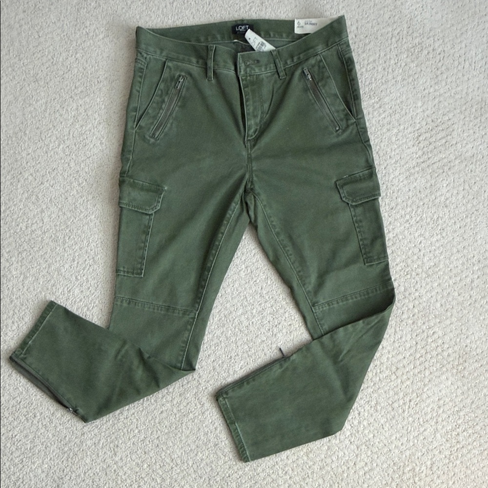 LOFT Utility Cargo Pants in Olive